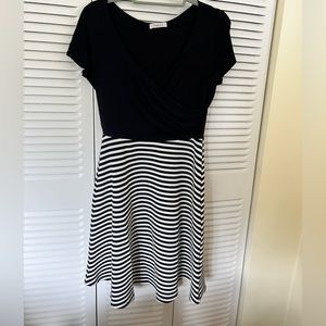 Black and white striped dress, size large